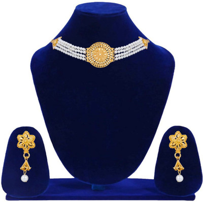 G AND K ENTERPRISE Alloy Gold Jewellery Set(Pack of 1)
