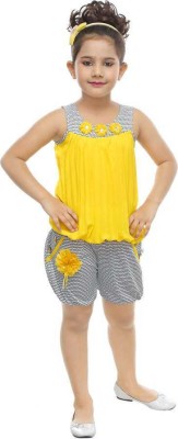 Shine Club Girls Party(Festive) Top Shorts(Yellow)