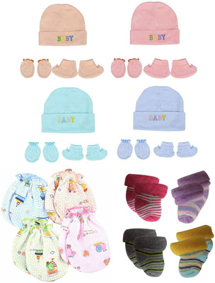 GOURAVSUMANA Baby Boys & Baby Girls Casual Cap Mitten, Bootie, Socks(Multicolor)