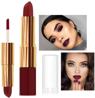 Arcanuy hydrating 2 in 1 Matte Lipstick And Liquid Lip Gloss dark maroon(maroon, 10 g)