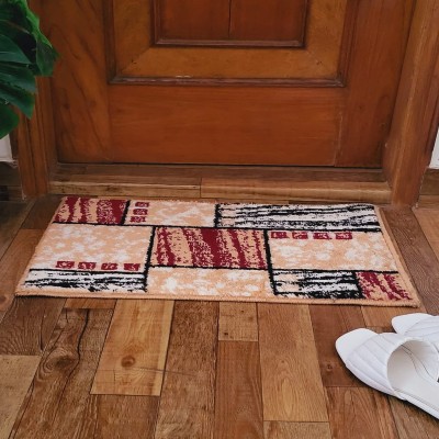 A CUBE LUXURY SOLUTIONS Velvet Door Mat(Multicolor, Medium)