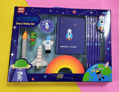 Preili's Space Pencils with Eraser, Diary and sharpener - Pack of 12Pc Pencil(Set of 12, Dark Blue)