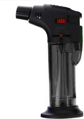 play run Jet Flame Gun Thrower Barbeque Butane Lighter Torch Refillable Adjustable Pocket Lighter(Black)