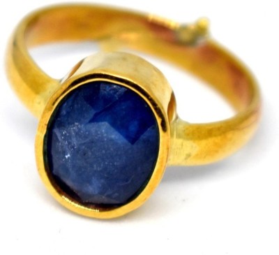Senroar Brass, Bronze Sapphire Gold Plated Ring Brass Sapphire Gold Plated Ring
