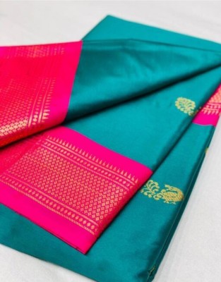 Paithani Woven Paithani Pure Silk Saree(Blue)