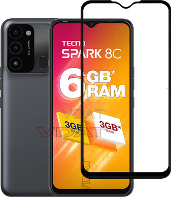 VDAT Tempered Glass Guard for Tecno SPARK 8C(Pack of 1)