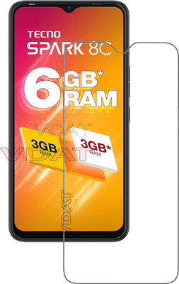 VDAT Tempered Glass Guard for Tecno SPARK 8C(Pack of 1)