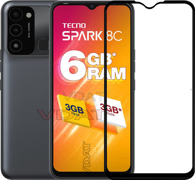 VDAT Tempered Glass Guard for Tecno SPARK 8C(Pack of 1)