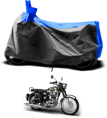 PAGORA Waterproof Two Wheeler Cover for Royal Enfield(Classic Chrome, Grey)