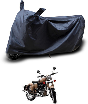 PAGORA Waterproof Two Wheeler Cover for Royal Enfield(Classic Desert Storm, Black)
