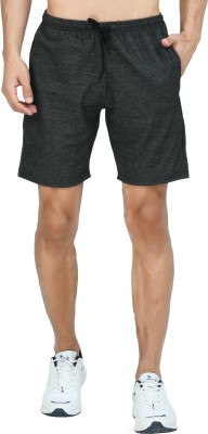 Indistar Solid Men Black Bermuda Shorts