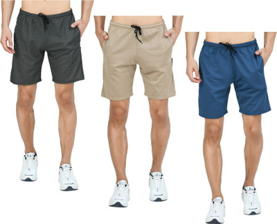 Indistar Solid Men Multicolor Bermuda Shorts