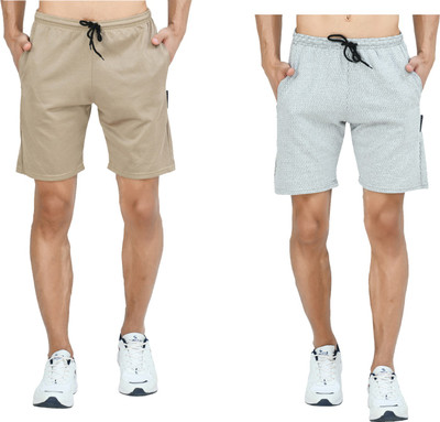 Indistar Solid Men Multicolor Bermuda Shorts
