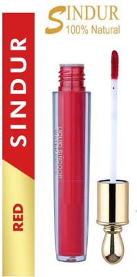 Emijun Natural Liquid Sindoor Red with Sponge-Tip- Applicator- Long Lasting SINDOOR(Red)