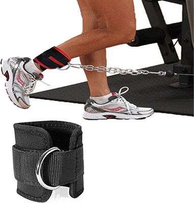 GymWar Ankle Straps- with D Rings- for Cable Machine, Kickbacks for Men & Women Ankle Support(Black)