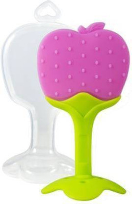Aao je Fruit Shape 1 Soft Silicone Teethers Teether(Pink)
