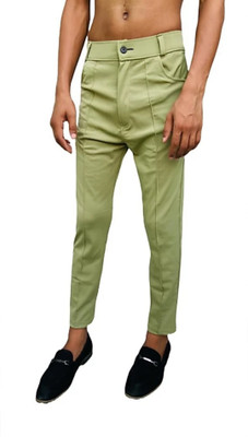 TopQore Solid Men Light Green Track Pants
