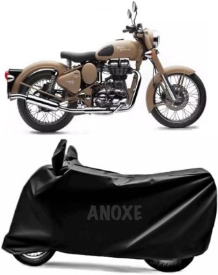 ANOXE Two Wheeler Cover for Royal Enfield(Bullet 500, Black)