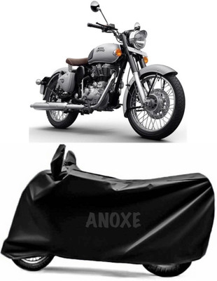 ANOXE Two Wheeler Cover for Royal Enfield(Classic 350, Black)