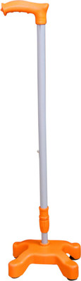 SONVI SURGICAL 4 Leg Height Adjustable Old People Patient With Extra Hand Support Walking Stick
