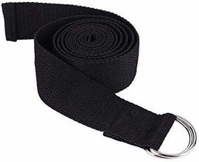 DreamPalace India Yoga Strap – Durable Cotton Exercise Straps Cotton Yoga Strap(Black)