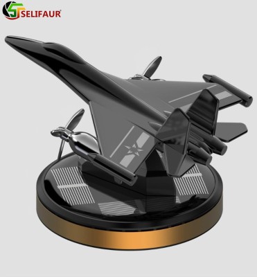 Selifaur Car Air Freshener Fighter Aeroplane Perfume Solar Power Plane Diffuser Aluminium Diffuser(5 ml)