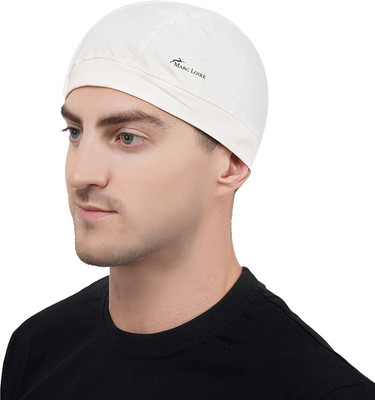 Marc Loire White Helmet Skull Cap for Men & Women(Size: Free,  Balaclava)
