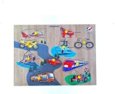 FUN CLASSIC TOYS WOODEN PUZZLE TRANSPORT Educational Board Games