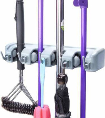 FerxiicExpo Grey Plastic Broom Holder(4 Holders)