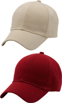 ZACHARIAS Solid Sports/Regular Cap Cap(Pack of 2)