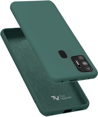TRUEUPGRADE Back Cover for Liquid Silicone Case Tecno Spark 7 / 7T | Microfiber Inside | 360 Degree Protection(Green, Camera Bump Protector, Silicon, Pack of: 1)