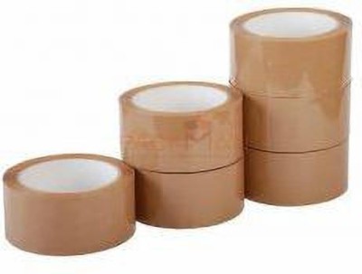 squaresolutions Single Sided 2 INCHES 50 METER Brown Cello Tape (Manual)(Set of 6, Brown)