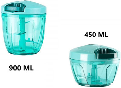 Hardin Women's1st Choice Vegetable Chopper Unbreakabl Combo Set 450ML,1000ML Vegetable & Fruit Chopper(2)