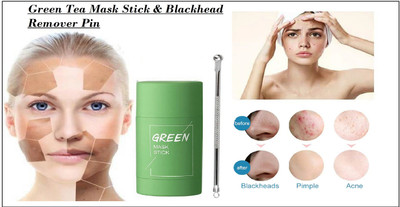 GFSU Green Tea Mask Stick Deep Cleaning Oil Control Skin & Blackhead Pimple Remover Pin(2 Items in the set)