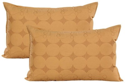 RADECOR Embroidered Pillows Cover(Pack of 2, 45.72 cm*71.12 cm, Brown)