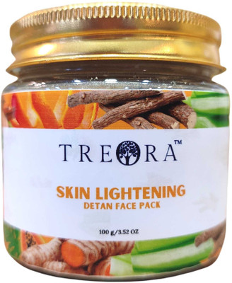 TREORA Skin Lightening Detan Face Pack for Tan Removal(50 g)