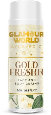 Glamour World Ayurvedic Gold Fresh Herbal Powder for Face, Neck and Body Grain | For Skin-Brightening(200 g)