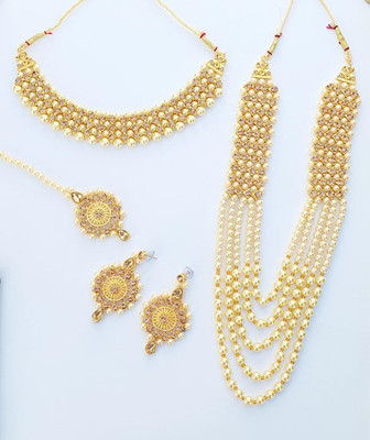 Ratmanee Alloy Gold-plated Gold Jewellery Set(Pack of 1)
