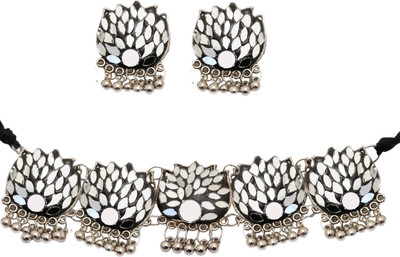 Zoey Lac, Oxidised Silver, Alloy Sterling Silver, Silver Black, Silver Jewellery Set(Pack of 1)