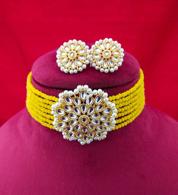 Sameer Enterprises Copper Gold-plated Yellow Jewellery Set(Pack of 1)