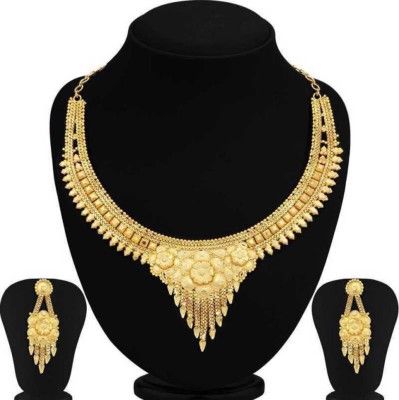 TONOLIKA JEWELLERY Alloy Gold-plated Gold Jewellery Set(Pack of 1)