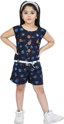 Samshil Fashion Printed Girls Jumpsuit