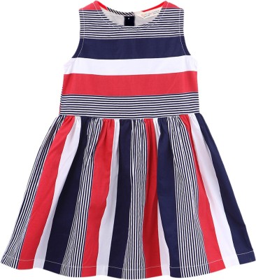 BEEBAY Baby Girls Midi/Knee Length Casual Dress(Multicolor, Sleeveless)