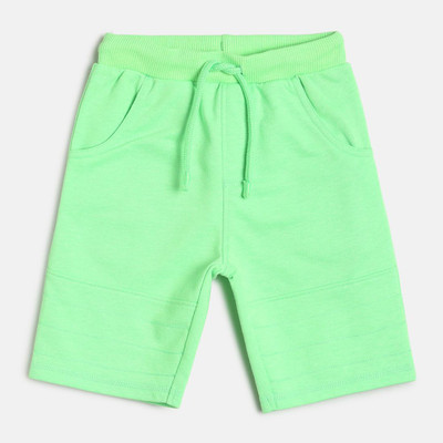 MINI KLUB Short For Boys Casual Solid Pure Cotton(Green, Pack of 1)