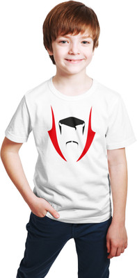 VoiletR Boys Printed Pure Cotton Regular T Shirt(White, Pack of 1)