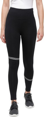 De Moza Ankle Length  Western Wear Legging(Black, Solid)