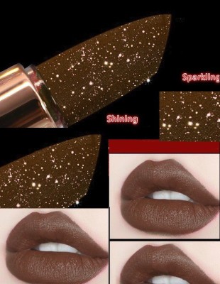 GFSU MATTE SHIMMER LIPSTICK LONG LASTING & WATERPROOF MATTE LIPSTICK MAKEUP FOR ALL(DARK BROWN, 10 g)