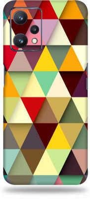 OggyBaba Realme 9 Pro Plus 5G Mobile Skin(Colored Triangles Multicolor Skin With Ultra Matte Finish)