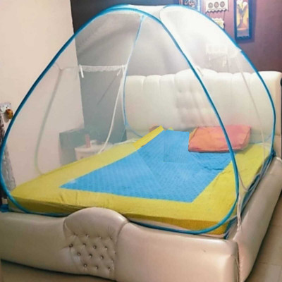 A One Polyester Adults Washable Double Bed King Size Foldable Spl Mosquito Net(White, Bed Box)