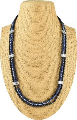 HIGH TRENDZ Ethnic Tribal Antique Oxidised Crystal Silver Plated Alloy Necklace